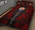 Tahiti Polynesian Quilt Bed Set - Tahiti Flag Red Black Tattoo Flag - Polynesian Pride