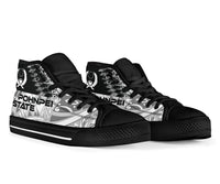 Pohnpei State High Top Shoes - White Color Symmetry Style - Polynesian Pride