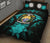 Nauru Polynesian Quilt Bed Set Hibiscus Turquoise - Polynesian Pride