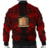 Tokelau Men Bomber Jackets - Polynesian Tattoo Red - Polynesian Pride