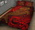 American Samoa Quilt Bed Set - Red Shark Polynesian Tattoo - Polynesian Pride