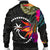 Chuuk Men's Bomber Jacket - Polynesian Hibiscus Pattern - Polynesian Pride