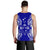 Fiji Polynesian Men Tank Top Map Blue - Polynesian Pride