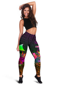 Tokelau Women's Leggings - Summer Hibiscus - Polynesian Pride