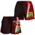 Tuvalu Polynesian Women's Shorts - Coat Of Arm With Hibiscus - Polynesian Pride