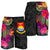 Kiribati All Over Print Men's Shorts - Polynesian Hibiscus Pattern - Polynesian Pride