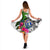 Northern Mariana Islands Midi Dress White - Turtle Plumeria Banana Leaf - Polynesian Pride