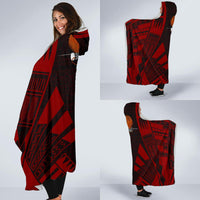 Papua New Guinea Hooded Blanket - Polynesian Tattoo Red - Polynesian Pride