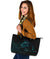 Personalized - Hawaii Turtle Ohana Paua Shell Large Leather Tote - Polynesian Pride