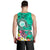 Hawaii Polynesian Men's Tank Top - Hawaii Seal With Turtle Plumeria (Turquoise) - Polynesian Pride