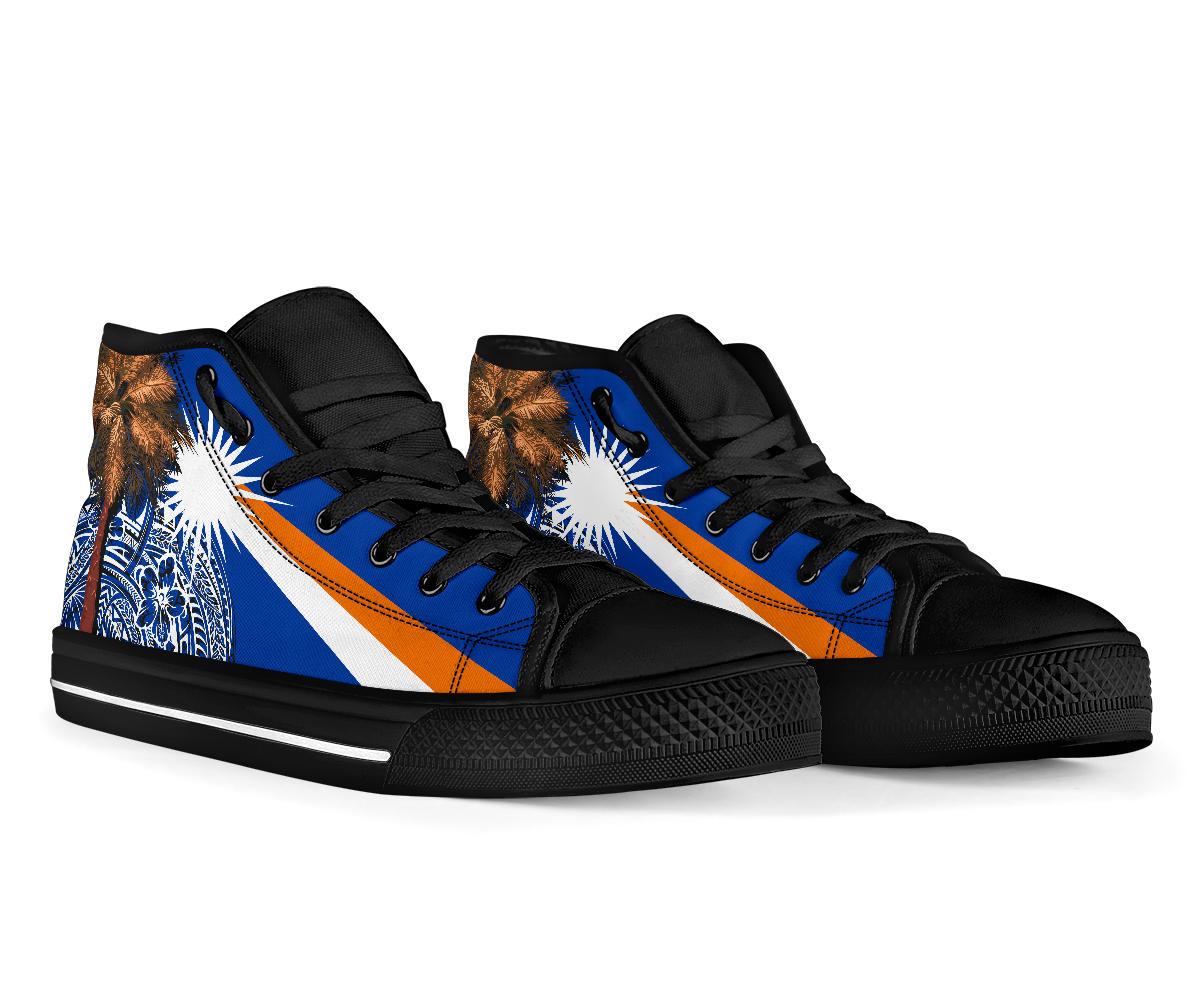Marshall Islands Polynesian High Top Shoes - Palm Tree - Polynesian Pride