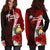 Nauru Polynesian Hoodie Dress - Coat Of Arm With Hibiscus - Polynesian Pride