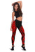 Niue Women Leggings Polynesian Pattern Red - Polynesian Pride