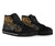 Samoa Polynesian High Top Shoes - Gold Turtle Flowing - Polynesian Pride