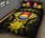 Kiribati Polynesian Quilt Bed Set Hibiscus Yellow - Polynesian Pride