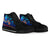 Papua New Guinea Custom Personalised High Top Shoes Blue - Vintage Tribal Mountain - Polynesian Pride