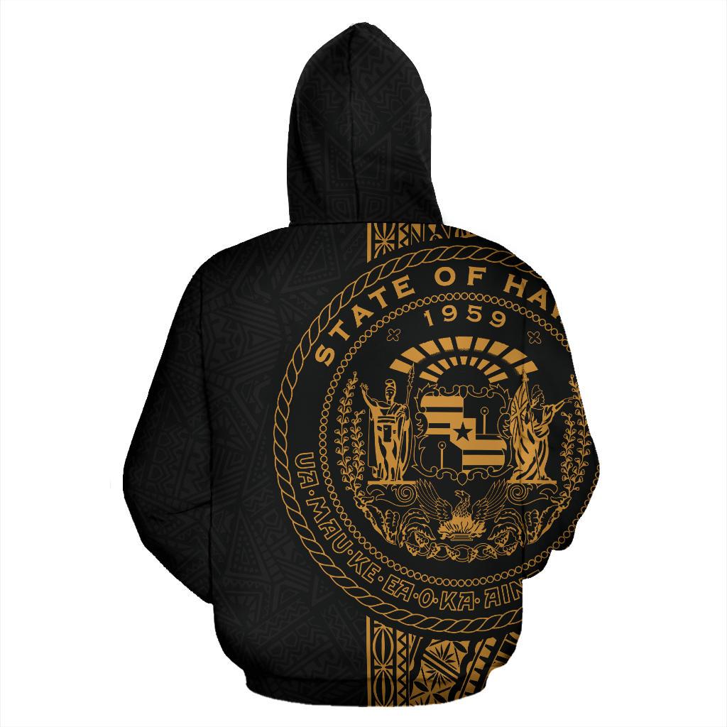 Polynesian Hawaii Zip up Hoodie Yellow Line - Polynesian Pride