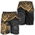 American Samoa Polynesian Men's Shorts - Gold Turtle - Polynesian Pride