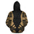 Poly All Over Custom Zip up Hoodie Polynesian Tattoo Gold Style - Polynesian Pride