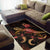 New Caledonia Polynesian Area Rugs - Turtle With Blooming Hibiscus Gold - Polynesian Pride