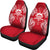 Tuvalu Car Seat Cover - Tuvalu Coat Of Arms Map Red White - Polynesian Pride