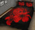 Hawaiian Map Turtle Hibiscus Polynesian Quilt Bedding Set - Red - Polynesian Pride