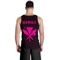 Hawaii Kakau Polynesian Kanaka Map Men's Tank Top - Pink - Polynesian Pride