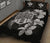 Hawaiian Kanaka Hibiscus Plumeria Mix Polynesian Turtle Quilt Bed Set Gray AH - Polynesian Pride