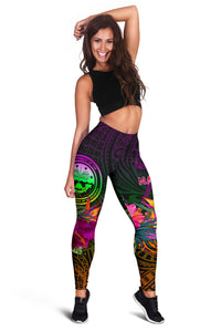 Federated States of Micronesia Personalised Women's Leggings - Summer Hibiscus - Polynesian Pride