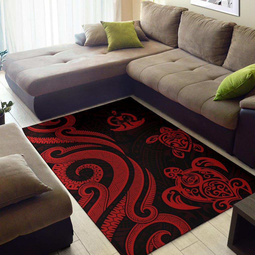 Vanuatu Area Rug - Red Tentacle Turtle - Polynesian Pride