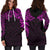 New Zealand Women'S Hoodie Dress, Maori Polynesian Tattoo Purple - Polynesian Pride