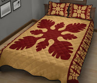 Hawaiian Quilt Pattern Palm Tree Skillful Quilt Bed Set - Polynesian Pride