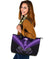 Maori Manaia New Zealand Large Leather Tote Purple - Polynesian Pride