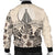 (Sivage) Wallis and Futuna Men's Bomber Jacket - The Beige Hibiscus - Polynesian Pride