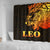 Sun In Leo Zodiac Shower Curtain Polynesian Tattoo Simple - Orange Black - Polynesian Pride