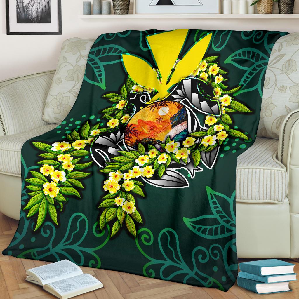 Polynesian Hawaii Premium Blanket - Ti Leaf Lei Turtle - Polynesian Pride