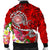 American Samoa Polynesian Men's Bomber Jacket - Turtle Plumeria (Red) - Polynesian Pride