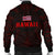 Hawaii Wild Boar Kamapua'a Men's Bomber Jacket - Red - Hawaiian Mythology Style - Polynesian Pride