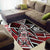 New Caledonia Area Rug - Tribal Flower Special Pattern Red Color - Polynesian Pride