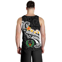Pohnpei Men's Tank Top - Pohnpei Seal Polynesian Patterns Plumeria (Black) - Polynesian Pride
