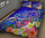 Hawaii Quilt Bed Set - Turtle Plumeria Polynesian Tattoo Blue Color - Polynesian Pride