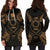 Pohnpei Polynesian Hoodie Dress Map Gold - Polynesian Pride