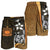 Samoa Polynesian Men's Shorts Gold - Turtle With Hook - Polynesian Pride