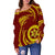 (Custom Personalised)Tonga High School Women's Off Shoulder Sweater Special Polynesian No.1 - Polynesian Pride