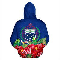 Samoa Polynesian Hoodie Flag Hibiscus - Polynesian Pride