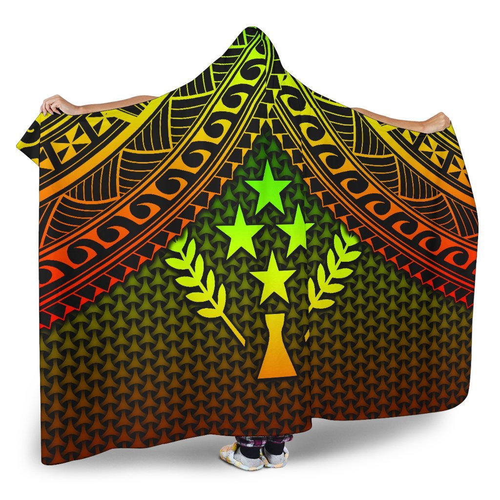 Polynesian Kosrae Hooded Blanket - Reggae Vintage Polynesian Patterns - Polynesian Pride