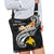 Papua New Guinea Crossbody Boho Handbag - PNG Seal Polynesian Patterns Plumeria (Black) - Polynesian Pride