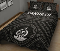 Vanuatu Quilt Bed Set - Vanuatu Seal With Polynesian Tattoo Style - Polynesian Pride