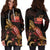 Samoa Polynesian Hoodie Dress - Turtle With Blooming Hibiscus Gold - Polynesian Pride