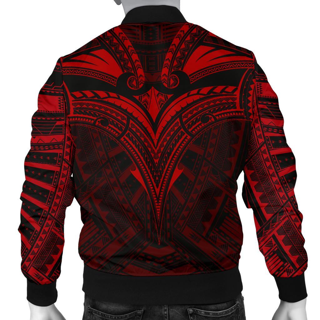 Micronesia Tattoo Men's Bomber Jacket (Red) - Polynesian Pride